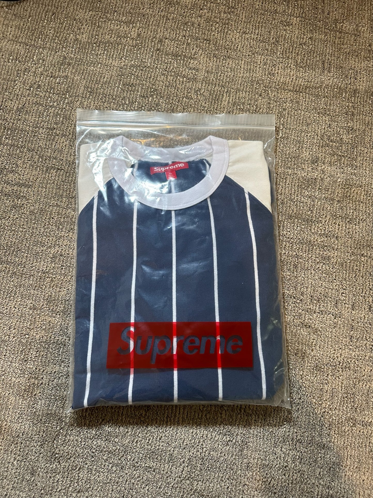 Supreme Stripe Raglan L/S Top (XL)