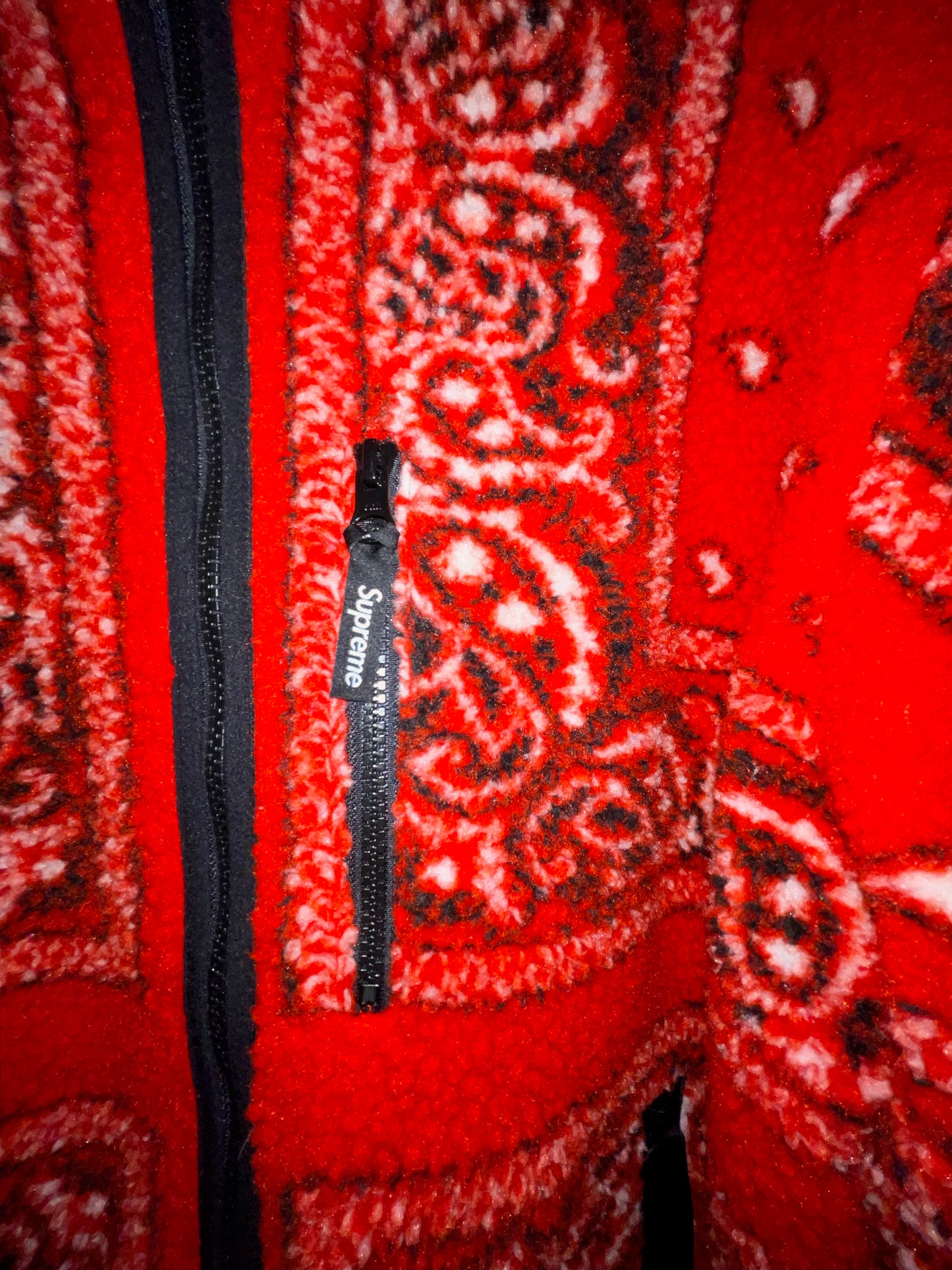 Supreme Bandana Reversible Fleece Jacket (XL)