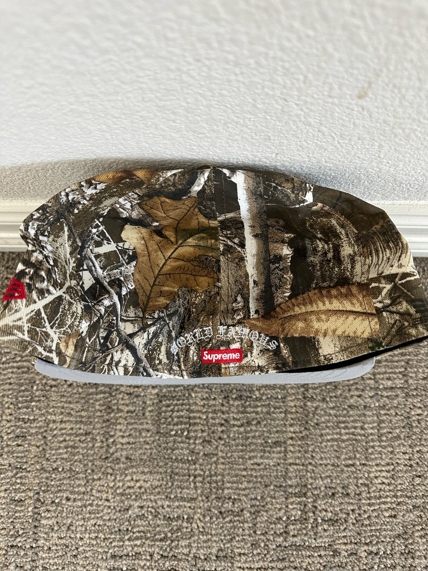 Supreme Gold Cross S Logo New Era Fitted Hat (7 3/8)