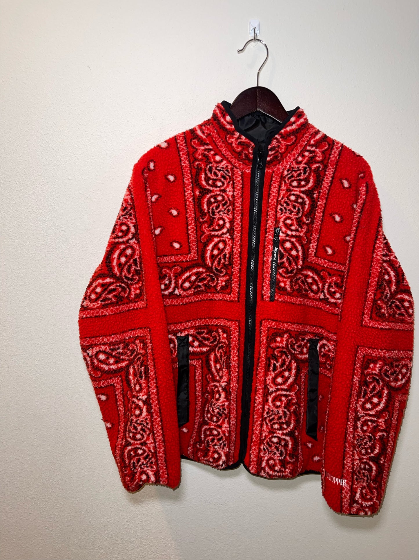Supreme Bandana Reversible Fleece Jacket (XL)