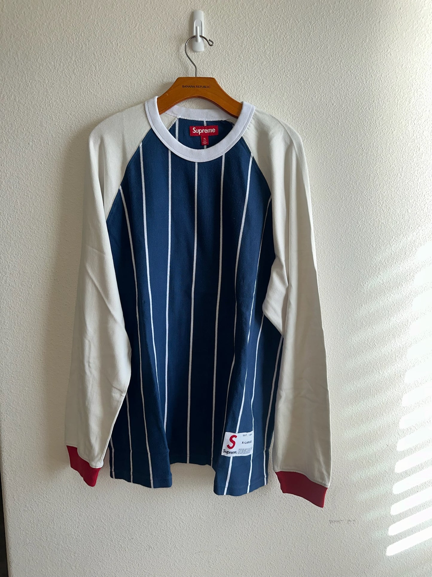Supreme Stripe Raglan L/S Top (XL)