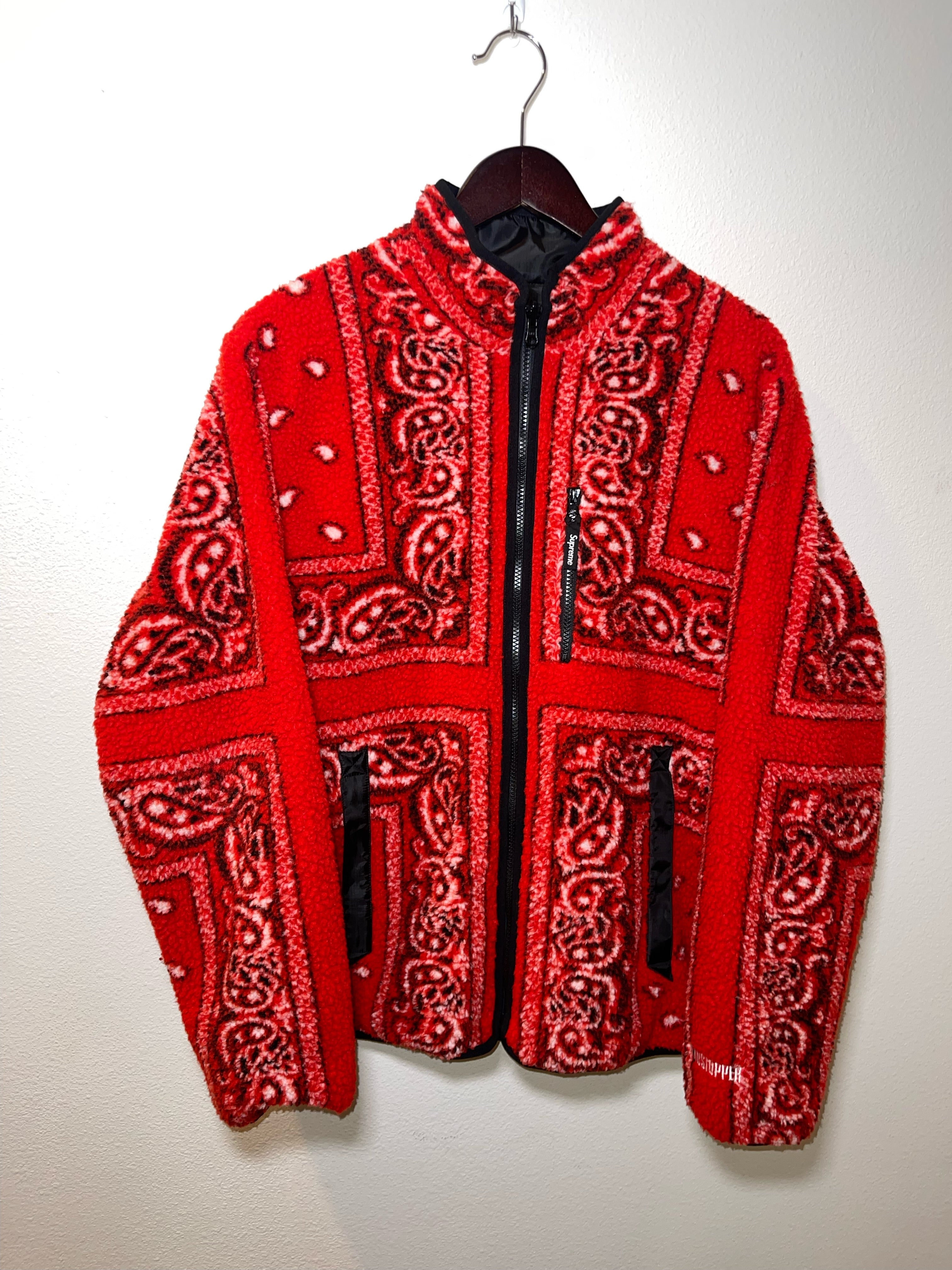Supreme Reversible Bandana Fleece Jacket (XL)