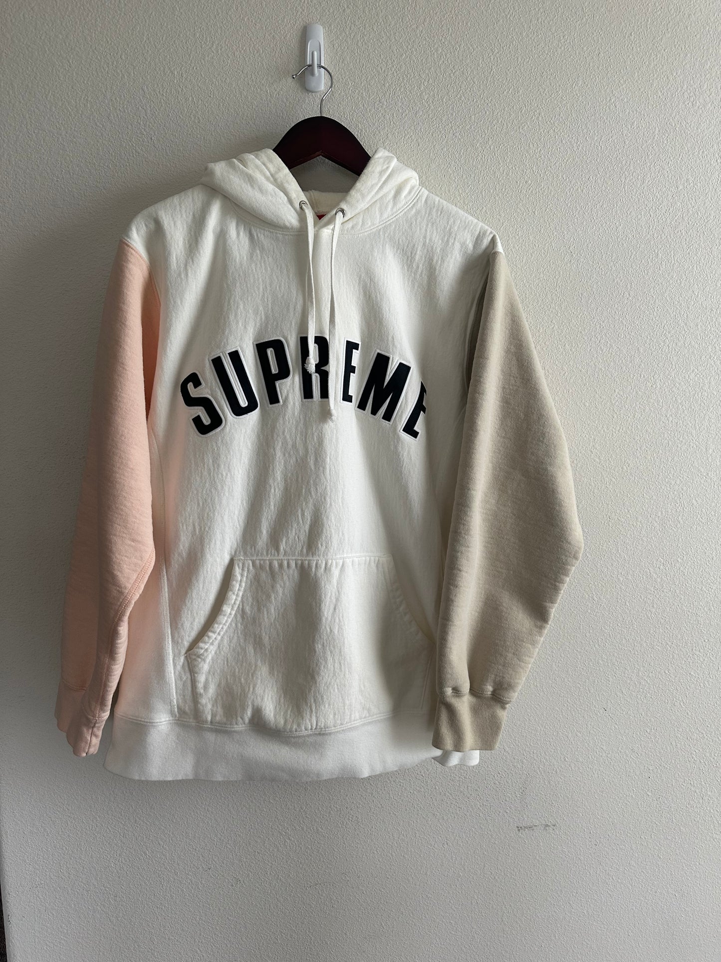 Supreme Arc Logo Color Blocked Hooded Sweatshirt (XL)