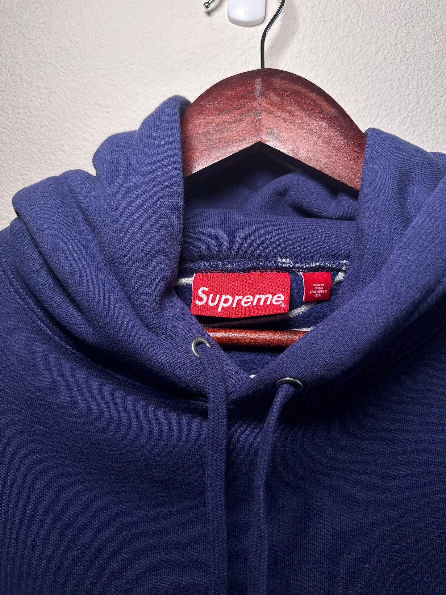 Supreme Satin Applique Hooded Sweatshirt (M)