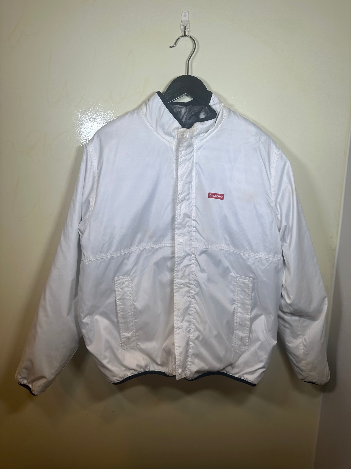 Supreme Roses Sherpa Fleece Reversible Jacket (XL)