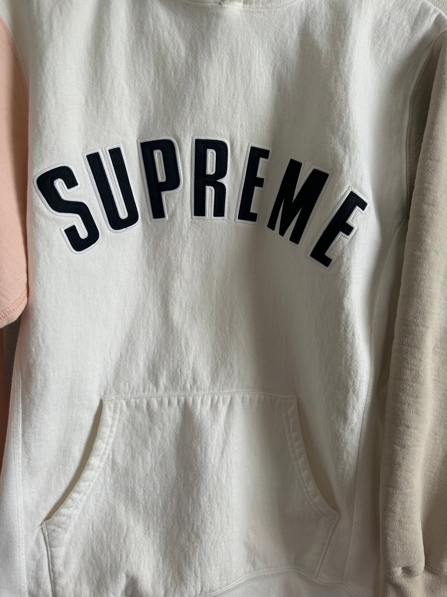 Supreme Arc Logo Color Blocked Hooded Sweatshirt (XL)