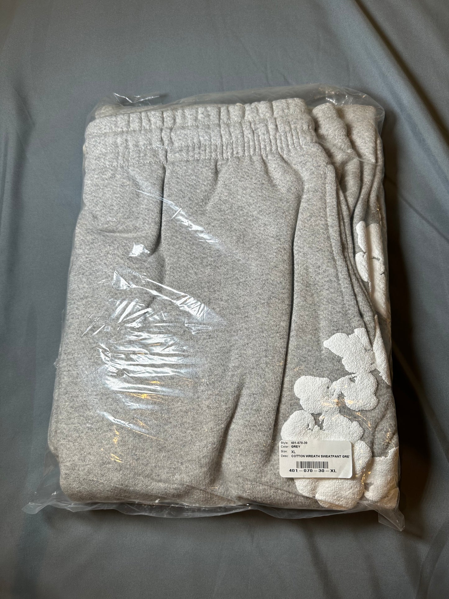 Denim Tears Cotton Wreath Grey Sweatpants (XL)