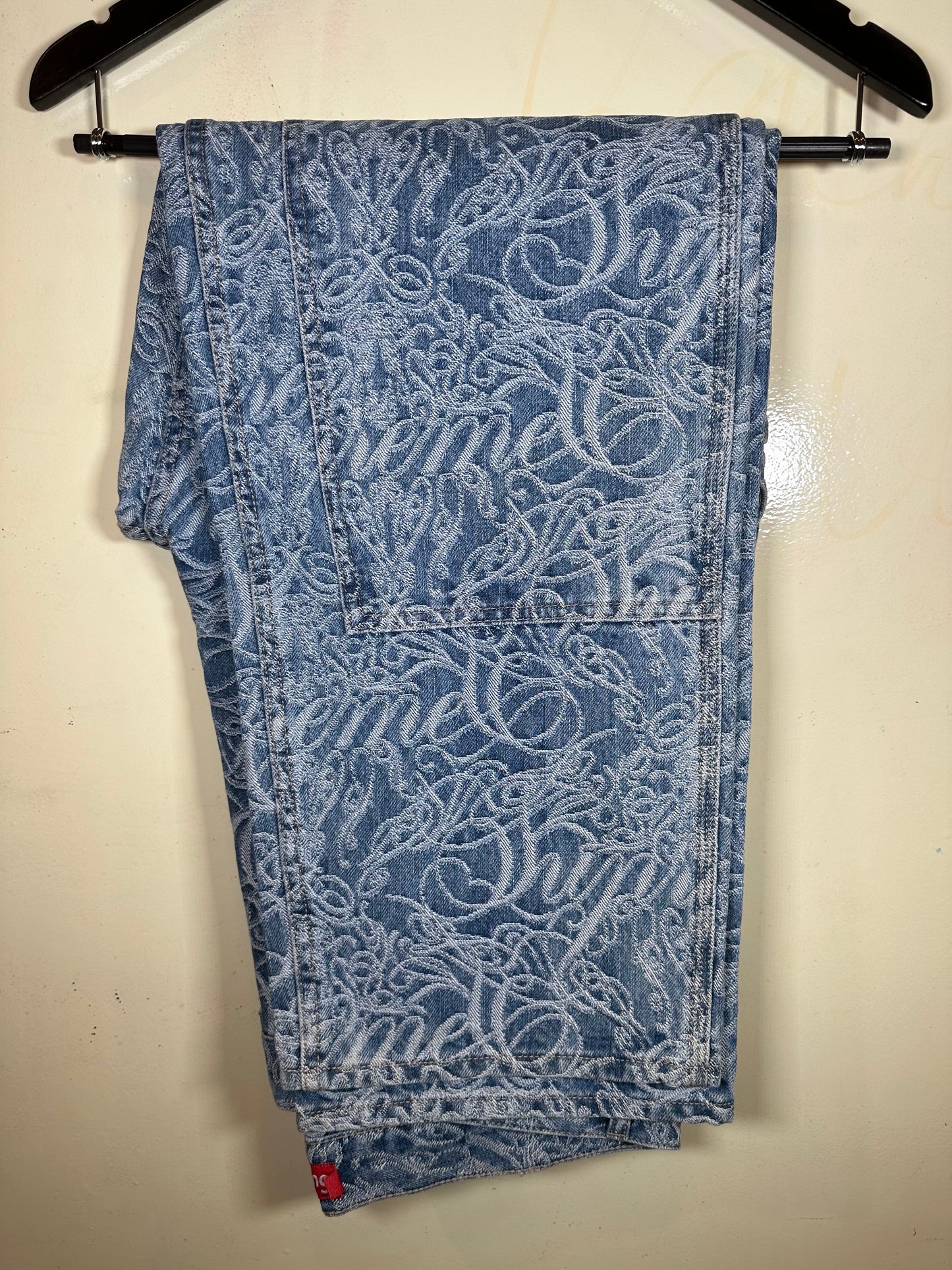 Supreme Script Jacquard Double Knee Denim Painter Pant (34)