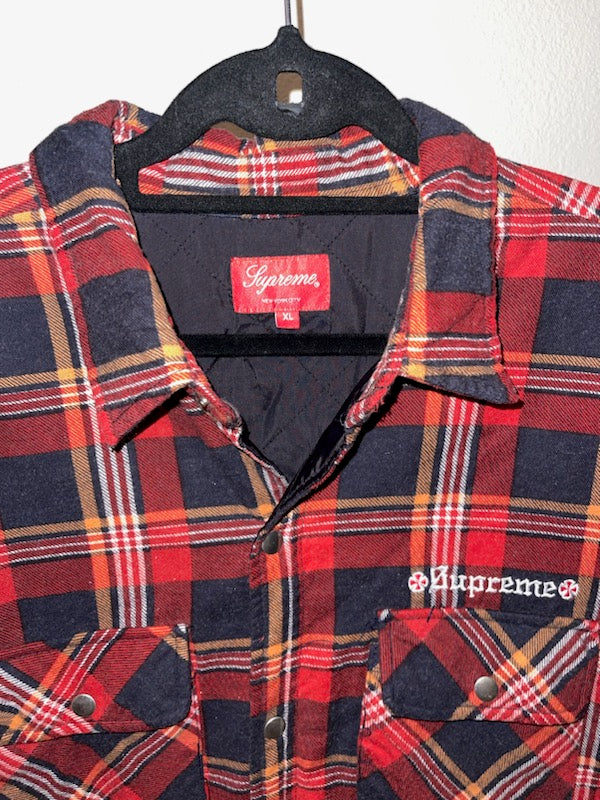 Supreme Independent Quilted Flannel Shirt (XL)