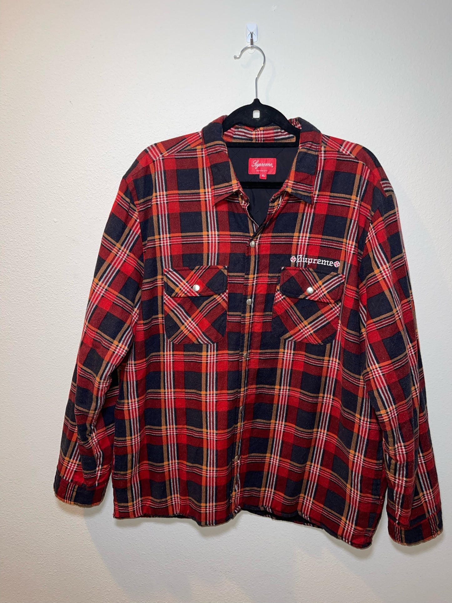 Supreme Independent Quilted Flannel Shirt (XL)